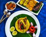 ইলিশের ভুনা খিচুড়ি ভাজা সহযোগে রেসিপির ধাপ 10 ছবি
