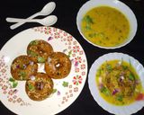 A picture of step 5 of Makki ki dhokli (healthy).
