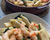 Foto del paso 12 de la receta: Tortiglioni con espinacas y gambones