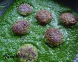 A picture of step 4 of Harabhara kebabs masala.