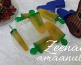 A picture of step 2 of Green Tea Popsicles with Lemon and Honey.