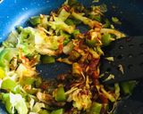 A picture of step 2 of Schewan rice.