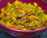 A picture of step 4 of Aloo or mooli ki sabji.