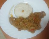 Foto del paso 6 de la receta: Fricasse de ternera con salsa de champiñones y arroz blanco