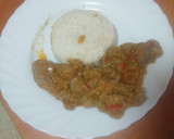 Foto del paso 6 de la receta: Fricasse de ternera con salsa de champiñones y arroz blanco