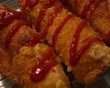 Φωτογραφία βήματος 5 της συνταγής Corn dogs 🔥 με Λουκάνικο και κασέρι