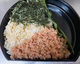 A picture of step 6 of Japanese 3-color Bento (Sanshoku Bento).
