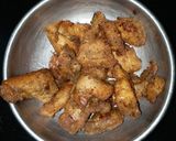 A picture of step 1 of Dragon chicken.