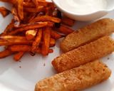 Sült édesburgonya hasábok recept fázis 2 fotója