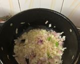 A picture of step 1 of Chicken Bharta.