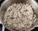 A picture of step 3 of Jeera rice and dal tadka.