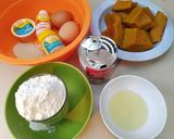 Foto langkah ke 1 dari resep Bolu Labu Kuning Kukus.
