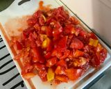 Une image de l'étape 5 de Courgettes et tomates au lard et persil.