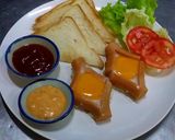 รูปขั้นตอนการทำที่ 5 ของ ไส้กรอกไข่ดาวขนมปัง