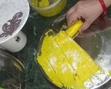 A picture of step 8 of Microwave Khandvi.