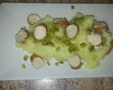 Foto del paso 6 de la receta: Puré con salchichas de soja y crunchy de pepinillos(vegano)