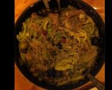 Une image de l'étape 2 de Tagliatelles bicolores au thon et olives.