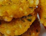 A picture of step 4 of Sabudana vada with a veggie twist.