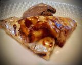 Foto del paso 4 de la receta: Filloas caramelizadas con crema pastelera acompañadas de helado de licor café