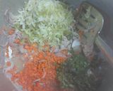 A picture of step 2 of Fried Rice with noodles.