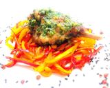 A picture of step 4 of Rabbit with Mini Peppers and Piedmontese Salsa Verde.
