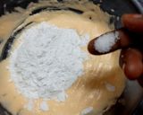 A picture of step 3 of Tri colour choco chips cookies.