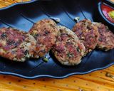 A picture of step 5 of Sprouted Mung Kabab.