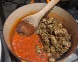 A picture of step 5 of Rescue pasta bake.