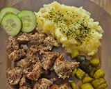 Juhtúrós pulykafasírt golyók krumplipürével recept fázis 8 fotója