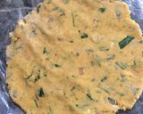 A picture of step 2 of Makki methi Parantha.