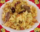 A picture of step 3 of Cabbage Thoran.