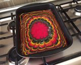 A picture of step 6 of Rainbow flower cake.