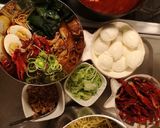 A picture of step 2 of Spicy shrimp broth Ramen.
