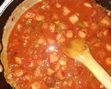 A picture of step 3 of Hot dog stew#4 week challenge.