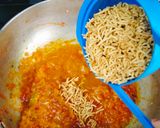A picture of step 4 of Sev tamatar nu shaak (Gujarati dinner sabji with phulka).