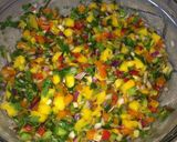 A picture of step 2 of Mango salsa.