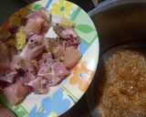 A picture of step 2 of Chicken with turnip.