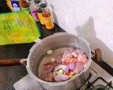 A picture of step 1 of Restaurant Style Chicken Vegetable Corn Soup Recipe 😋.