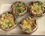 รูปขั้นตอนการทำที่ 6 ของ Stuffed Portobello Mushrooms (เห็ดยัดไส้เบคอนชีส)