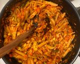 A picture of step 6 of Red Sauce Pasta.