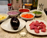 Foto del paso 1 de la receta: Pisto con solomillo de cerdo