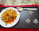 A picture of step 5 of Puffed rice Upma.