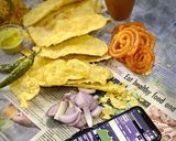 A picture of step 13 of Fafda jalebi.