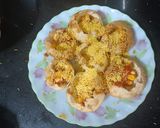 A picture of step 5 of Corn Puri Chat.