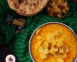 A picture of step 9 of Rajasthani Gatte ki sabzi (no onion no garlic).