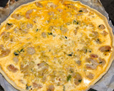 Foto del paso 12 de la receta: Quiche de gambones al pil pil con puerro y mozzarella