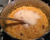 A picture of step 8 of Pumpkin Risotto with Crispy Bacon.