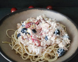 Foto del paso 8 de la receta: Espaguetis con soja cremosa