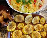 A picture of step 2 of Baked Yellow Squash.