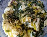 Foto del paso 3 de la receta: Pollo grille con papas al verdeo